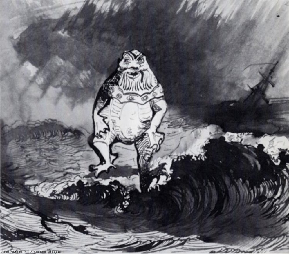 WikiOO.org - Enciklopedija dailės - Tapyba, meno kuriniai Victor Marie Hugo - The King Of The Auxcriniers