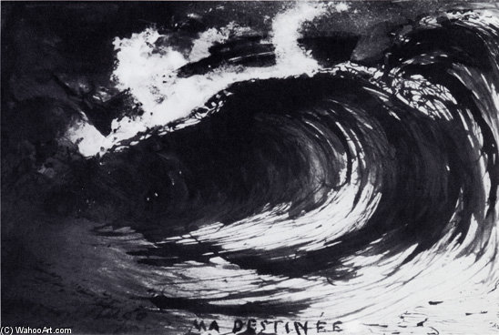Wikioo.org - สารานุกรมวิจิตรศิลป์ - จิตรกรรม Victor Marie Hugo - The Wave