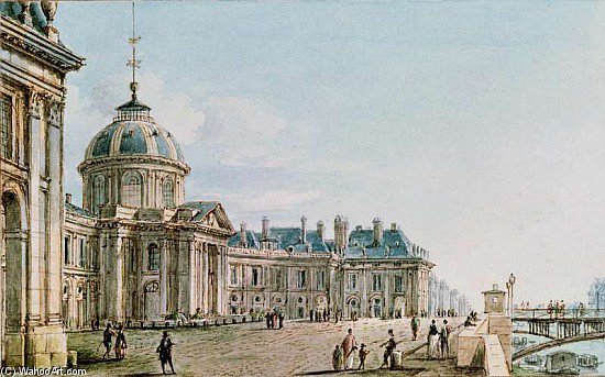 WikiOO.org - 백과 사전 - 회화, 삽화 Victor Jean Nicolle - View Of The College Des Quatre Nations