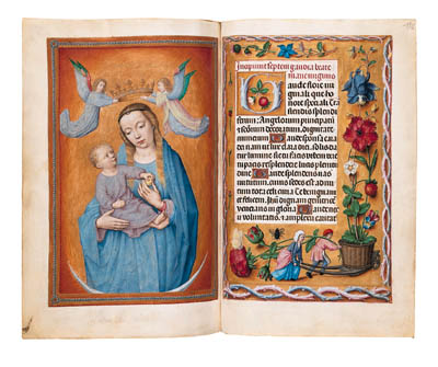 Wikioo.org - The Encyclopedia of Fine Arts - Painting, Artwork by Vincent Clare - Book Of Hours, Use Of Rome, In Latin, Illuminated Manuscript On Vellum