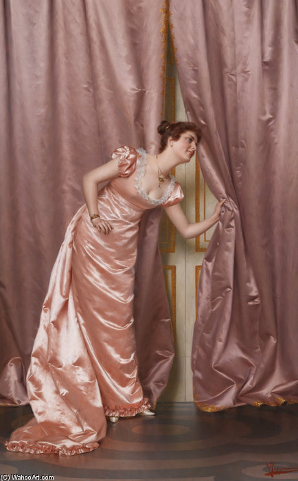 Wikioo.org - The Encyclopedia of Fine Arts - Painting, Artwork by Vittorio Reggianini - Eavesdropping
