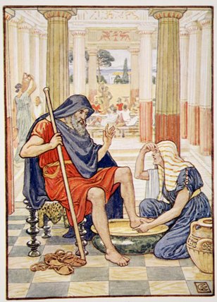 Wikioo.org - The Encyclopedia of Fine Arts - Painting, Artwork by Walter Crane - 'yea, Verily, Thou Art Odysseus