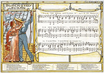 Wikioo.org - The Encyclopedia of Fine Arts - Painting, Artwork by Walter Crane - Black-eyed Susan