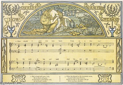 Wikioo.org - The Encyclopedia of Fine Arts - Painting, Artwork by Walter Crane - How Should I Your True Love Know -