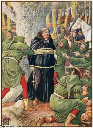 Wikioo.org - The Encyclopedia of Fine Arts - Painting, Artwork by Walter Crane - The Abbot Of Saint Maries Taken