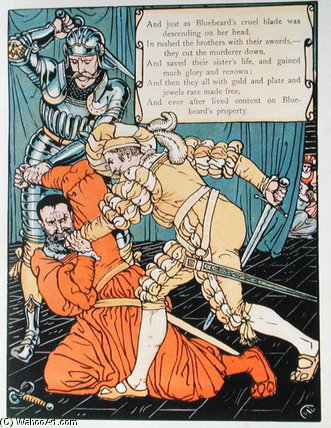 WikiOO.org - Encyclopedia of Fine Arts - Lukisan, Artwork Walter Crane - The Brothers Saved Their Sister's Life
