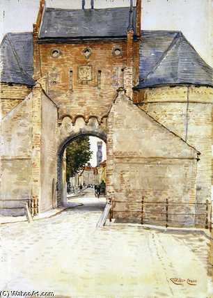 Wikioo.org – L'Encyclopédie des Beaux Arts - Peinture, Oeuvre de Walter Crane - le porte La tour