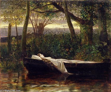 Wikioo.org - The Encyclopedia of Fine Arts - Painting, Artwork by Walter Crane - The Lady Of Shalott