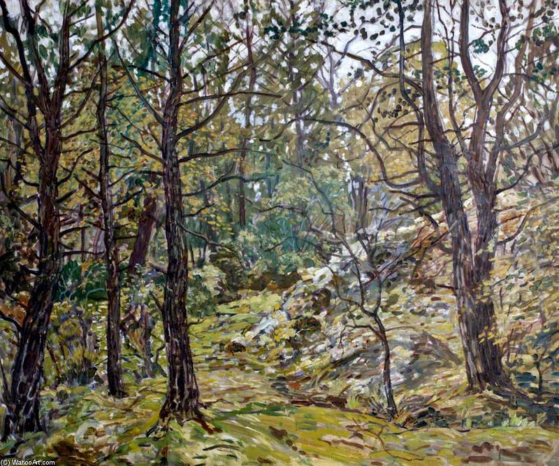 Wikioo.org - The Encyclopedia of Fine Arts - Painting, Artwork by Walter Elmer Schofield - Godolphin Woods