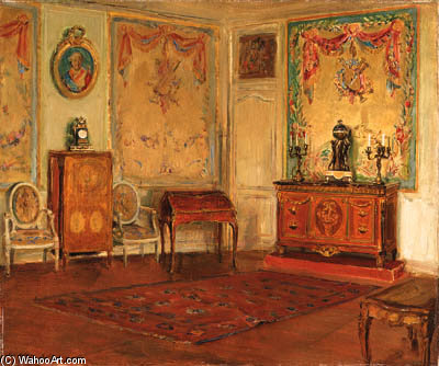 Wikioo.org - The Encyclopedia of Fine Arts - Painting, Artwork by Walter Gay - French Interior