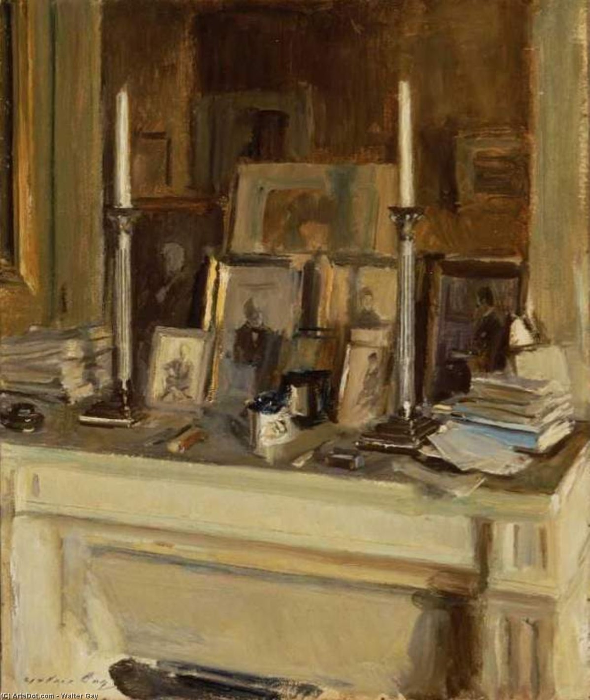 Wikioo.org - The Encyclopedia of Fine Arts - Painting, Artwork by Walter Gay - La Cheminée