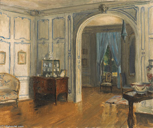 Wikioo.org - The Encyclopedia of Fine Arts - Painting, Artwork by Walter Gay - Le Salon Carr De La Villa Trianon