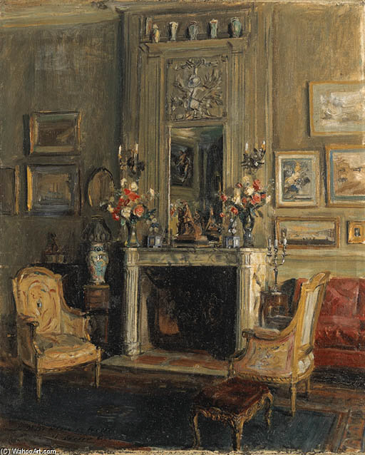 Wikioo.org - The Encyclopedia of Fine Arts - Painting, Artwork by Walter Gay - Le Salon New York De Miss Elsie De Wolfe