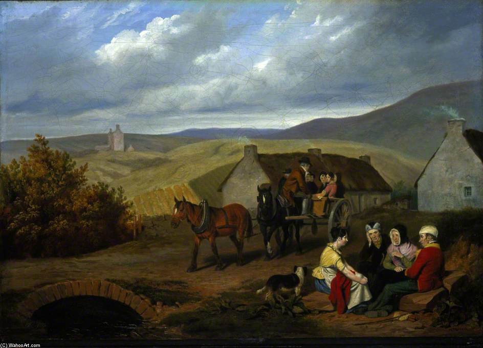 Wikioo.org - The Encyclopedia of Fine Arts - Painting, Artwork by Walter Geikie - A Scottish Roadside Scene