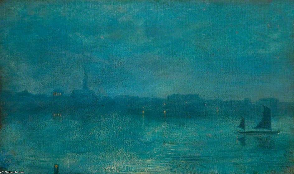 Wikioo.org - The Encyclopedia of Fine Arts - Painting, Artwork by Walter Greaves - Nocturne In Blue And Gold -