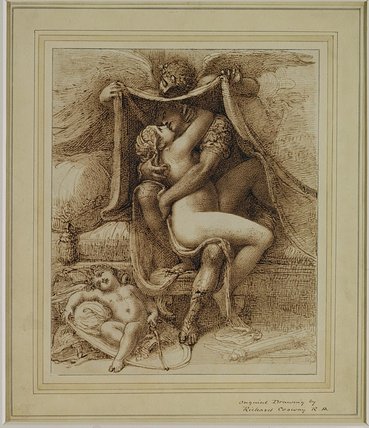 Wikioo.org – La Enciclopedia de las Bellas Artes - Pintura, Obras de arte de Richard Cosway - Venus y marte, c.1790