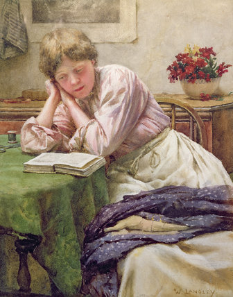WikiOO.org - Enciclopédia das Belas Artes - Pintura, Arte por Walter Langley - A Quiet Read