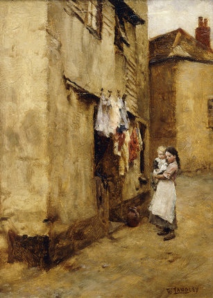 Wikioo.org - The Encyclopedia of Fine Arts - Painting, Artwork by Walter Langley - A Street In Newlyn,
