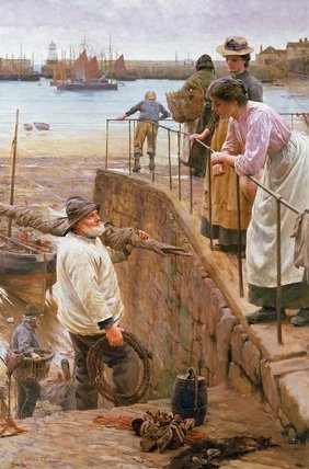 Wikioo.org - The Encyclopedia of Fine Arts - Painting, Artwork by Walter Langley - Between The Tides