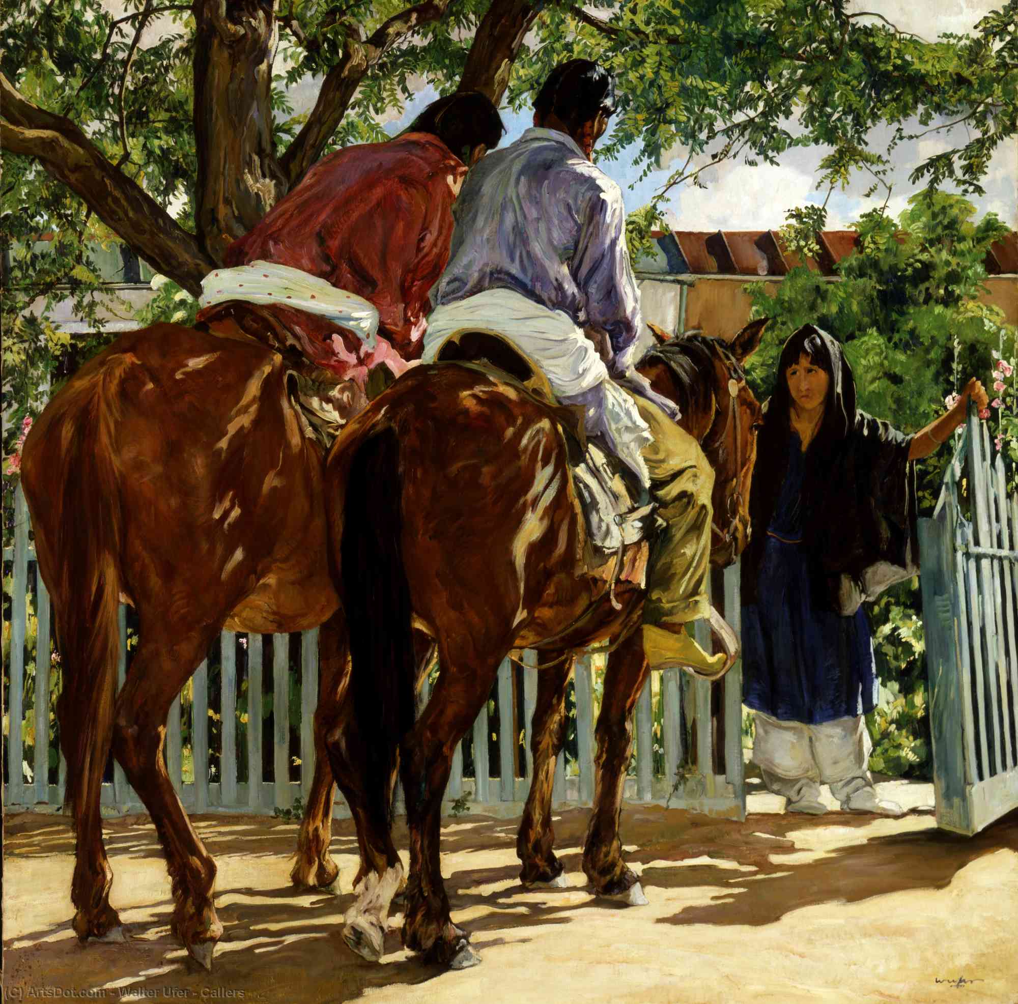 Wikioo.org - The Encyclopedia of Fine Arts - Painting, Artwork by Walter Ufer - Callers