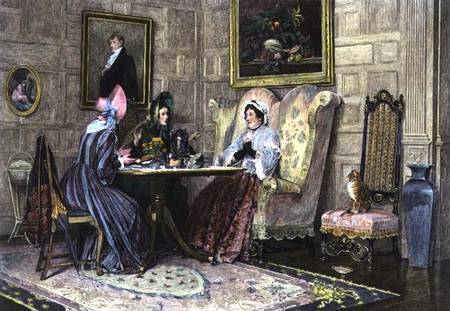 Wikioo.org - The Encyclopedia of Fine Arts - Painting, Artwork by Walter Dendy Sadler - Scandal And Tea