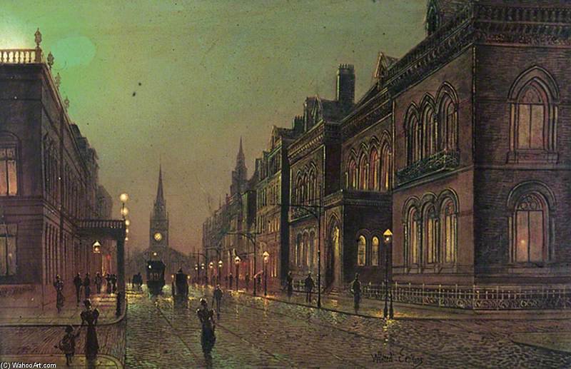 Wikioo.org - The Encyclopedia of Fine Arts - Painting, Artwork by Wilfred Jenkins - Park Row, Leeds