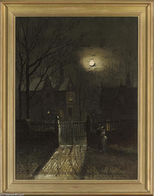 Wikioo.org - The Encyclopedia of Fine Arts - Painting, Artwork by Wilfred Jenkins - The Moonlit Lovers