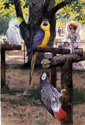 Wikioo.org - The Encyclopedia of Fine Arts - Painting, Artwork by Friedrich Wilhelm Kuhnert - At The Zoo