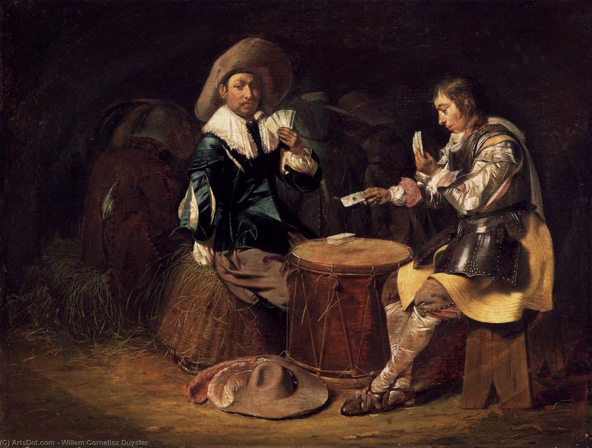 Wikioo.org - The Encyclopedia of Fine Arts - Painting, Artwork by Willem Cornelisz Duyster - Card-playing Soldiers