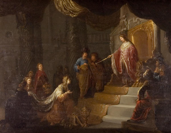 WikiOO.org - Encyclopedia of Fine Arts - Målning, konstverk Willem De Poorter - Solomon And The Queen Of Sheba