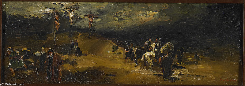 WikiOO.org - Encyclopedia of Fine Arts - Maleri, Artwork Wilhelmus Hendrikus Petrus Johannes Zwart - The Crucifixion