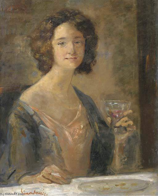 Wikioo.org - The Encyclopedia of Fine Arts - Painting, Artwork by Wilhelmus Hendrikus Petrus Johannes Zwart - A Girls Smile
