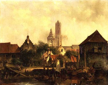 Wikioo.org - The Encyclopedia of Fine Arts - Painting, Artwork by Willem Roelofs - View Of Utrecht