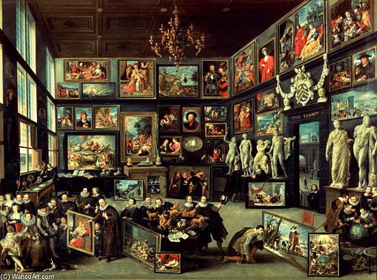 Wikioo.org – La Enciclopedia de las Bellas Artes - Pintura, Obras de arte de Willem Van Haecht - La Galería de Cornelis Van Der Geest -