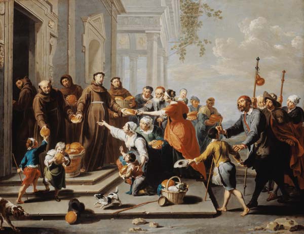 WikiOO.org - Güzel Sanatlar Ansiklopedisi - Resim, Resimler Willem Van Herp - St. Antonius Of Padua Distributes Bread To The Poor