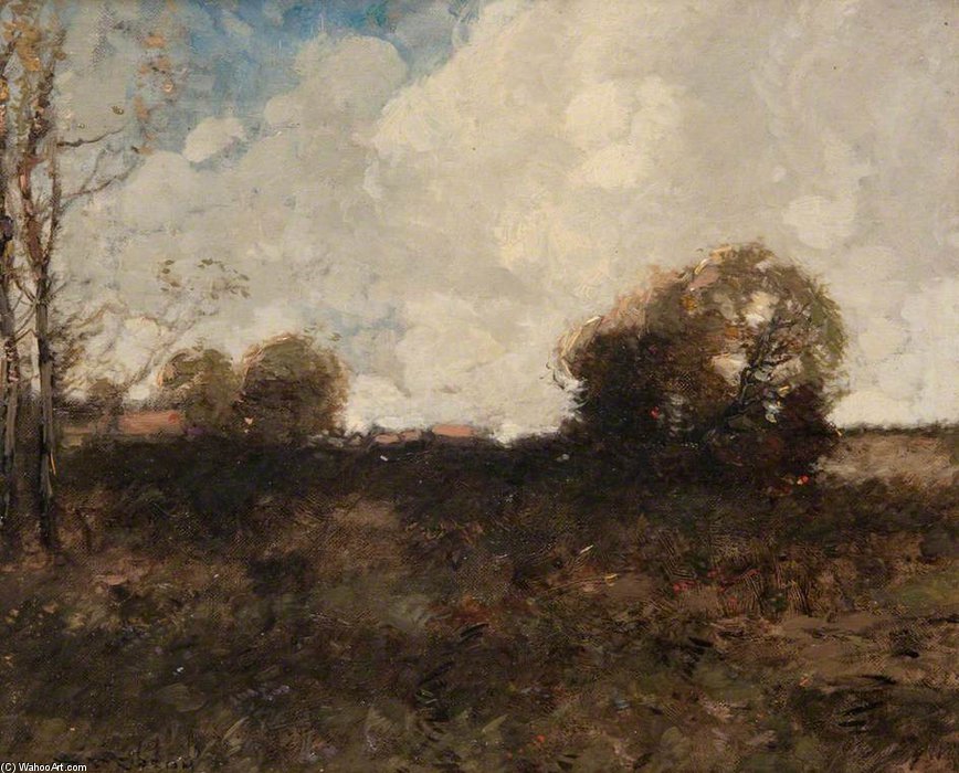 Wikioo.org - The Encyclopedia of Fine Arts - Painting, Artwork by William Alfred Gibson - Edge Of Moor