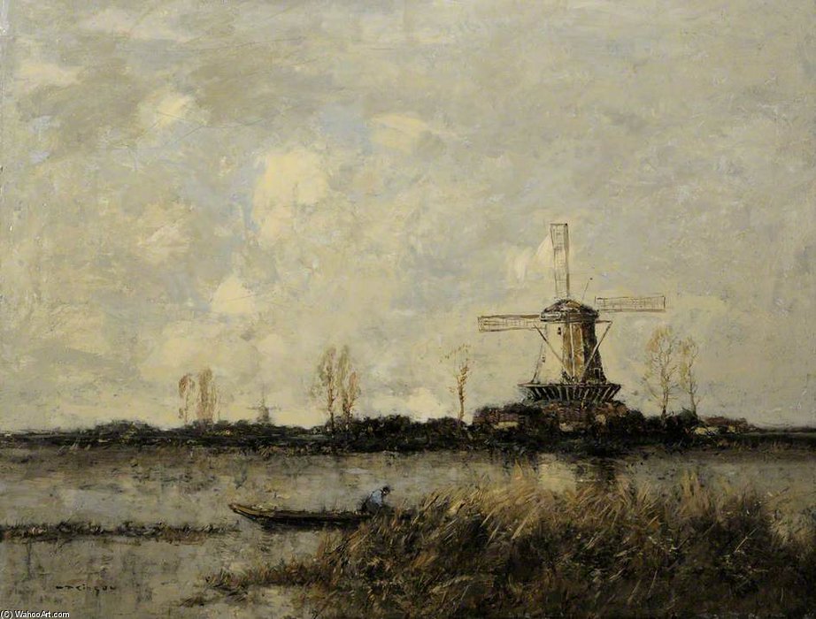 Wikioo.org - The Encyclopedia of Fine Arts - Painting, Artwork by William Alfred Gibson - Windmill