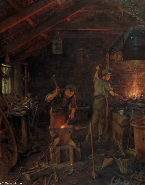 WikiOO.org - Encyclopedia of Fine Arts - Lukisan, Artwork William Banks Fortescue - By Hammer And Hand