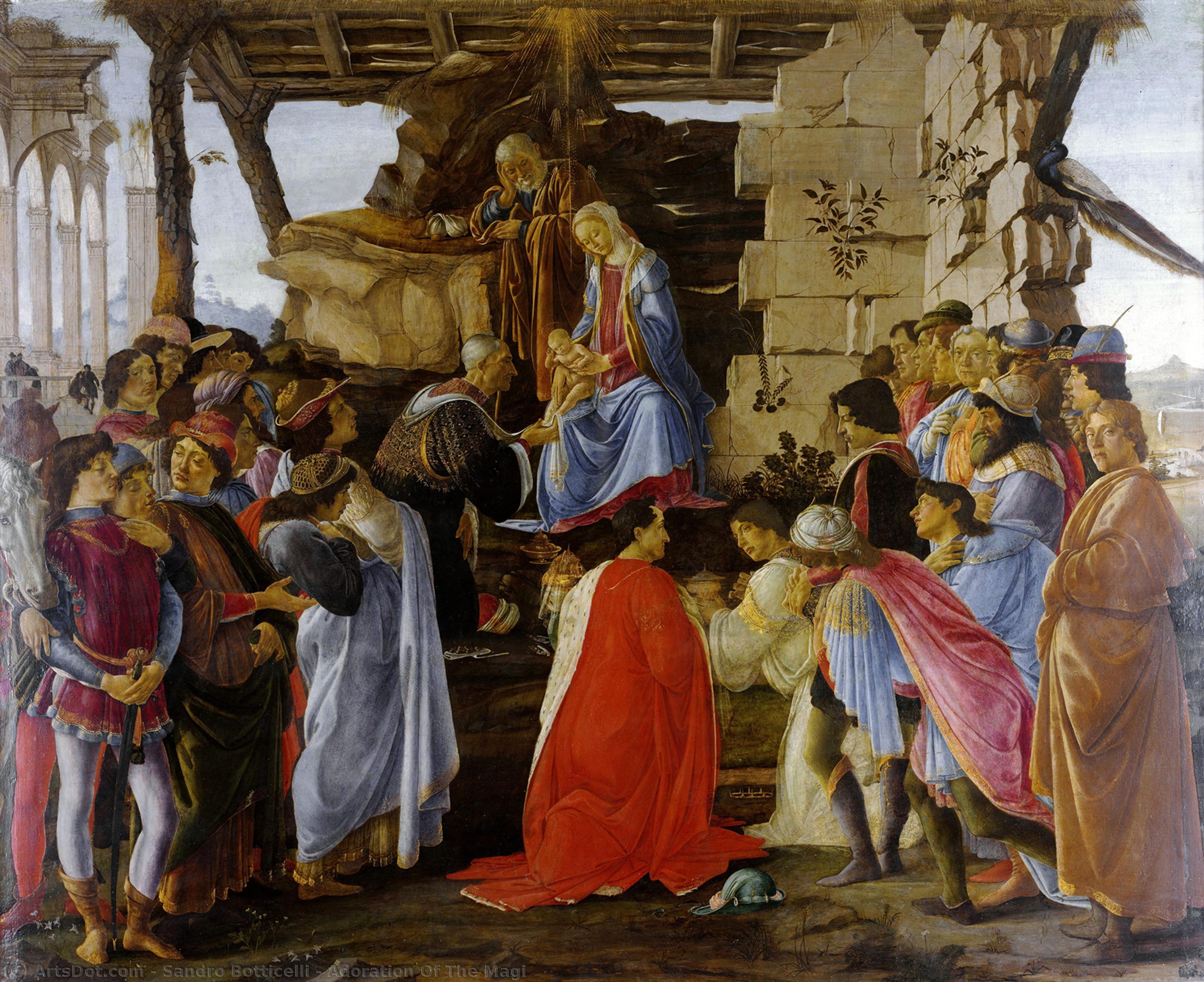 WikiOO.org - Enciclopedia of Fine Arts - Pictura, lucrări de artă Sandro Botticelli - Adoration Of The Magi