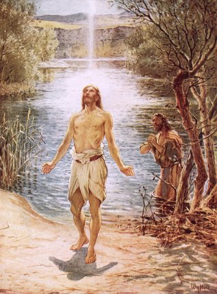 WikiOO.org - Encyclopedia of Fine Arts - Målning, konstverk William Brassey Hole - Christ Baptised By John The Baptist