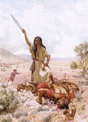 Wikioo.org - The Encyclopedia of Fine Arts - Painting, Artwork by William Brassey Hole - David And Goliath
