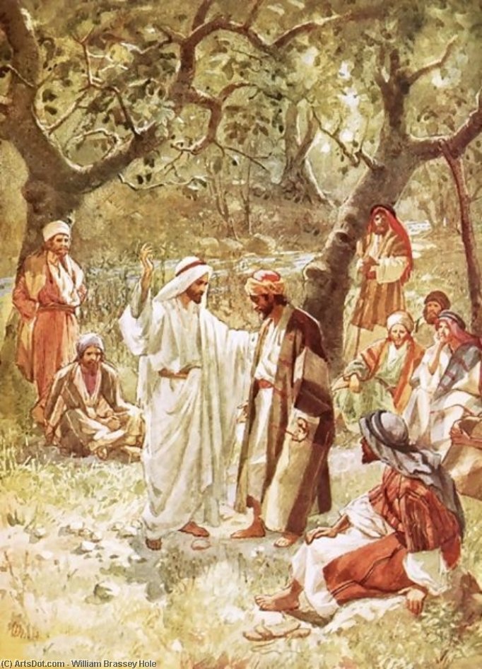 Wikioo.org - The Encyclopedia of Fine Arts - Painting, Artwork by William Brassey Hole - Jesus Asking His Disciples Whom The People Say He Is