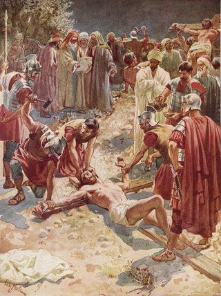 WikiOO.org - Enciclopédia das Belas Artes - Pintura, Arte por William Brassey Hole - Jesus Being Crucified