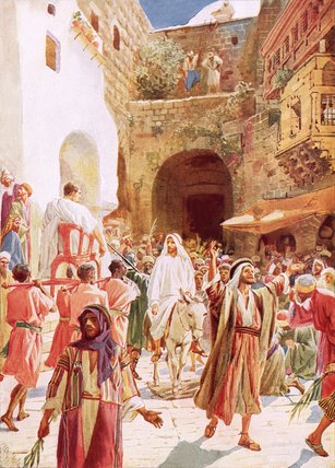 Wikioo.org - The Encyclopedia of Fine Arts - Painting, Artwork by William Brassey Hole - Jesus Entering Jesusalem