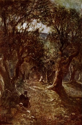 Wikioo.org - The Encyclopedia of Fine Arts - Painting, Artwork by William Brassey Hole - Jesus Praying In The Garden Of Gethsemane