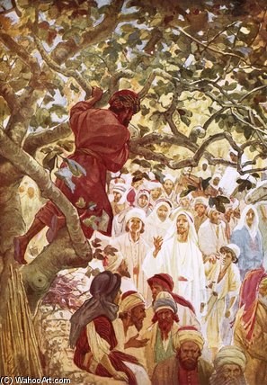 Wikioo.org - The Encyclopedia of Fine Arts - Painting, Artwork by William Brassey Hole - Jesus Summoning Zacchaeus The Publican