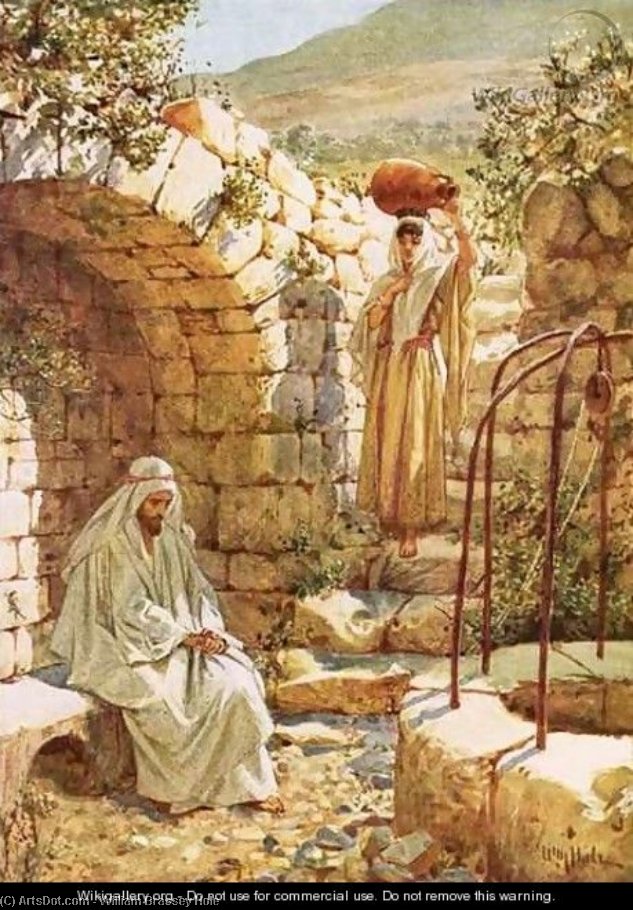 WikiOO.org - Enciklopedija dailės - Tapyba, meno kuriniai William Brassey Hole - Jesus Testing The Faith Of A Woman
