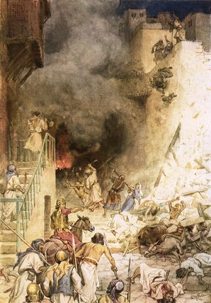Wikioo.org - The Encyclopedia of Fine Arts - Painting, Artwork by William Brassey Hole - The Destruction Of Jericho