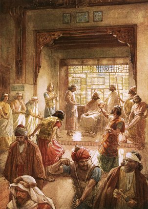 Wikioo.org - The Encyclopedia of Fine Arts - Painting, Artwork by William Brassey Hole - The Division Of Kingdom Under Rehoboam