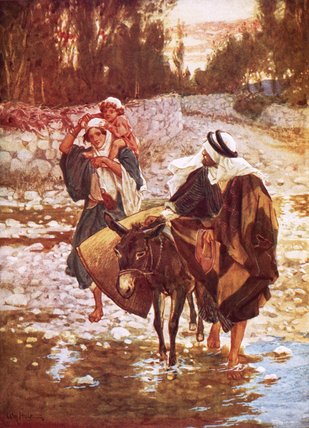 Wikioo.org - The Encyclopedia of Fine Arts - Painting, Artwork by William Brassey Hole - The Flight Into Egypt